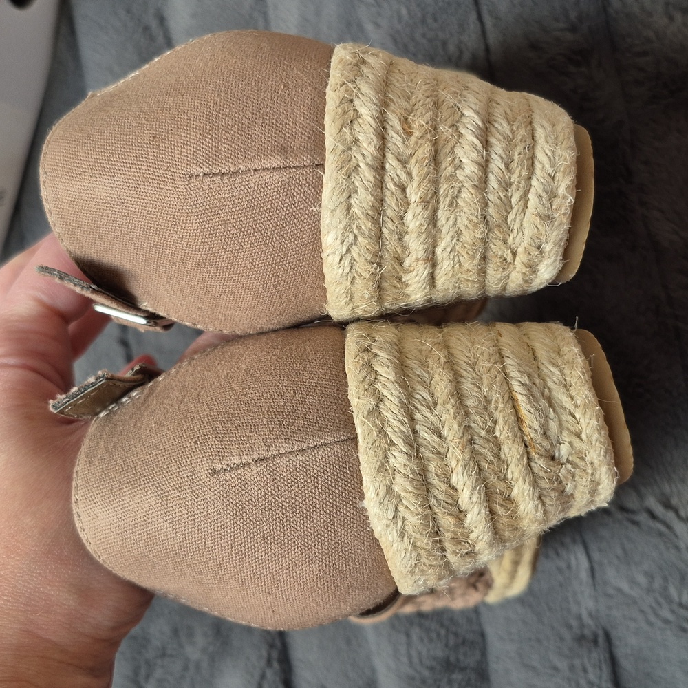 Soft Moc EMMY-2 Khaki Woven Wedge Sandals Size 8, New W Tags - Picture 6 of 15